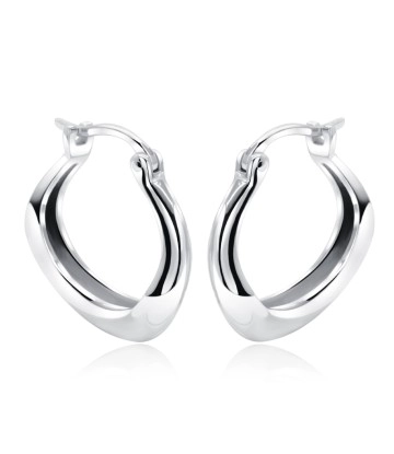 Alluring Designed Silver Hoop Earring HO-2509